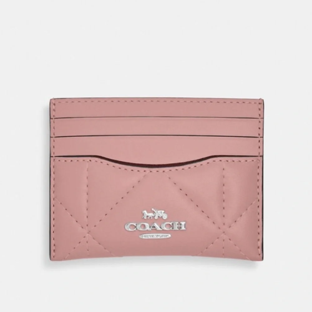 Coach Slim Id Card Case With Puffy Diamond Quilting